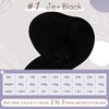 Full Shine Weft Hair Extensions Black Straight Hair Sew In Extensions Soft Real Hair For Women Color Jet Black Human Hair Bundles Weft Human Hair Extensions Silky Hair Jet Black 16 Inch 105G