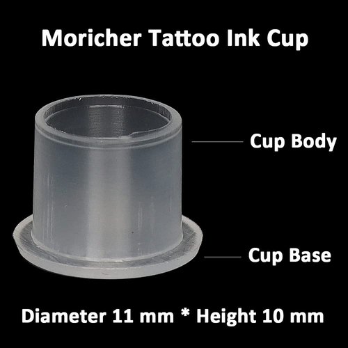 100pcs Tattoo Ink Caps with Base 11 * 10mm for Makeup Pigment Clear Container Cup Moricher Tattoo Accessory