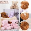 6 Pieces Mini Bear Plush Stuffed 4 Inch Small Bear Bulk Animal Toys for Baby Shower Party Favors Tiny Soft Bear Doll Gifts for Graduation Keychain Bag Charm Supplies (Brown, Apricot)