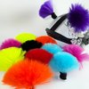 3T-SISTER Fluffy Hair Decoration for Helmet with Suction Cup Reusable Design 2pcs (Helmt Not Included)