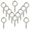 Wobe 100pcs Small Screw Eye, Eye Shape Screw Hooks 1" Lag Thread Self-Tapping Hanging Hooks Eyebolt Ring Zinc Plated