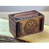Enigma Viking Secret Puzzle Box - Money and Gift Card holder in a Wood IQ Trick lock with hidden Compartments Brainteaser