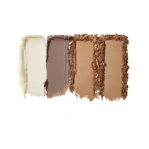 e.l.f. Bite-Size Brow, Mini Brow Quad with Ultra-Pigmented Waxes & Powders, Eyebrow Grooming & Makeup Kit, Taupe, 0.14 Oz