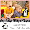 ZTATU Penguin Sensory Toys Stress Balls for Kids (1PCS) Squishy Dough Ball Squishy Fidget Toys, Sensory Squeeze Ball Party Favors for Kids Stress Relief Toy Easter Basket Stuffers Stress Ball