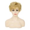 Beweig Short Curly Blonde Wigs for White Women Natural Looking Synthetic Heat Resistant Fiber Wig for Daily Use With Wig Cap