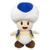 Little Buddy Super Mario All Star Collection 1588 Blue Toad Stuffed Plush, 7"