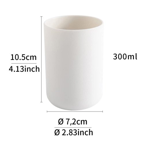 Pestrema Toothbrush Holders 2 Pieces, Bathroom Toothbrush Cup, Makeup Brush Bracket, Accessory Organizer and Toothbrush Bracket (White and White)