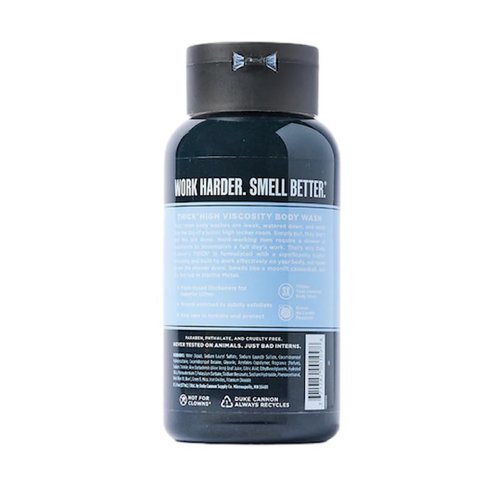 Duke Cannon Midnight Swim Body Wash - Thick High Viscosity Men's Body Wash, Exfoliating and Moisturizing Formula, Sea Grass and Sandalwood Scents, 17.5 oz (1 Pack)