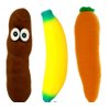 JA-RU Squishy Poop, Carrot & Stretchy Banana Fidget Toy (3 Squishies) Slow Rising Sand Filled Stress Toy. Funny Gag Gifts for Kids. Fidget Squeeze Toy. Banana Party Favors. 6448-3340-3342p