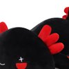 SNOWOLF Black Axolotl Plush Pillow Cute and Soft Axolotl Stuffed Animal Kawaii Plushie Toy Great Gift for Kids, 30CM/11.8Inch