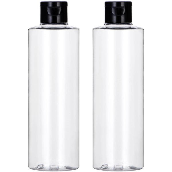 sdoot Sdootbeauty Applicator Bottles for hair, Plastic Empty Bottles Squeeze Bottles with Flip Cap, Flip Cap Bottle - Hair Squeeze Bottle, Pack of 2, 250ml/8.5oz Clear, Oil Bottles For Hair