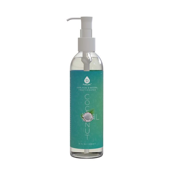 Pursonic 100% Pure Fractionated Coconut Oil, 8oz Oil for Massages, Therapeutic Recipes & Essential Oils (8)
