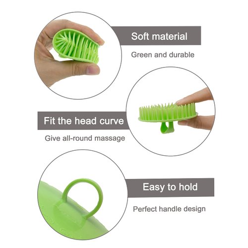 Hair Scalp Scrubber, 6 Pcs Scalp Massager Shampoo Brush, Plastic Shower Head Dandruff Comb, Washing Scrub Brushes for Kids Toddler Men Women Pets