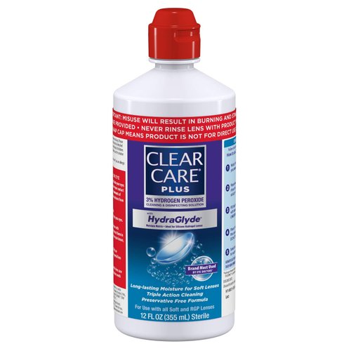 Clear Care Plus Cleaning Solution with Lens Case, Twin Pack, Multi, 12 Oz, Pack of 2
