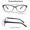 FEISEDY Progressive Multifocus Blue Light Blocking Reading Glasses Multifocal Readers with Spring Hinge B2675 (2.5, Blue)