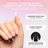 Curacoro Natural Nail Soft Gel Tips - 420Pcs Soft Gel Nail Extension, 14 Sizes Clear Full Cover Acrylic Tips, Long-Lasting Salon Quality, Easy to Wear & Natural Look
