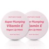 MOTHER MADE Vitamin E Vegan Lip Sleeping Mask for Dry, Chapped Lips, Pack of 2 | Overnight Hydrating Lip Care Treatment with Shea Butter, Vitamin E, Botanical Waxes | Korean Skincare for Plumper Lips