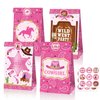 Cowgirl Party Bags, 12Pcs 2 Style Party Favors Gift with Sticker for Western Cowgirl Party Decoration 4 Patterns Pink Cowgirl Candy Pack for Birthday Party Supplies Birthday Party Cowgirl Fans Party