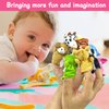 24 PCS Finger Puppets Set Mini Stuffed Animals Finger Puppet Toys for Storytelling Playing Teaching Shows Playtime Schools Birthday Party Gift Favor Supplies