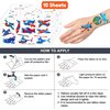 100PCS Airplane Temporary Tattoos Stickers Plane Travel Themed Birthday Party Decorations Favors Supplies Cool Jet Helicopter Aircraft Tattoo Sticker Gifts For Kids Boys Girls School Prizes Carnival
