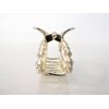 Generic Medium/small oval gold metal hair claw clip with crystals