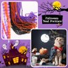JULBEAR Bulk Halloween Beads Necklaces, 30 pcs Mardi Gras Black Orange Purple Bead Necklace for Holiday Party Favors Carnival Decorations Accessories Supplies