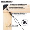 HILLMASTER Durable Anti Sag Gate Kit for Wooden Fence, Anti-Sag Gate Support Cable Kit in Zinc, Anti-Sagging Fence Gate Kit Steel Gate Hardware, Wood Door Repair Kit for Outdoor, Gate Frame Kit Black