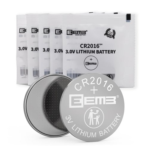 EEMB 5 PACK CR2016 Battery 3V Lithium Battery Button Coin Cell Batteries 2016 Battery ECR2016 DL2016 LM2016 for car key FOBs, Watches, Calculators, Garage Door Openers, Toys, LED Lights, Games Console