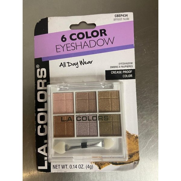 L.A.COLORS 6 COLOR EYESHADOW CBEP434 ALMOST NUDE .14 OZ