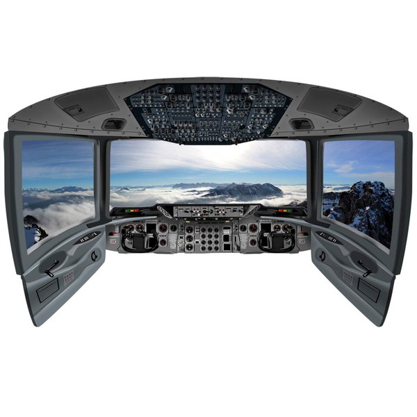 VWAQ Airplane Cockpit Wall Decal | Plane Window Sticker Kids Room Vinyl Decor - CP21 (36"H X 60"W)