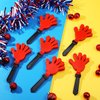 Syhood 6 Pcs Hand Clappers 7.5 Inch Noise Makers Party Favors Sports Clapper Plastic Clapper Sporting Events Cheers for Football Basketball Game Birthday Decorations Gift Supplies (Red and Black)