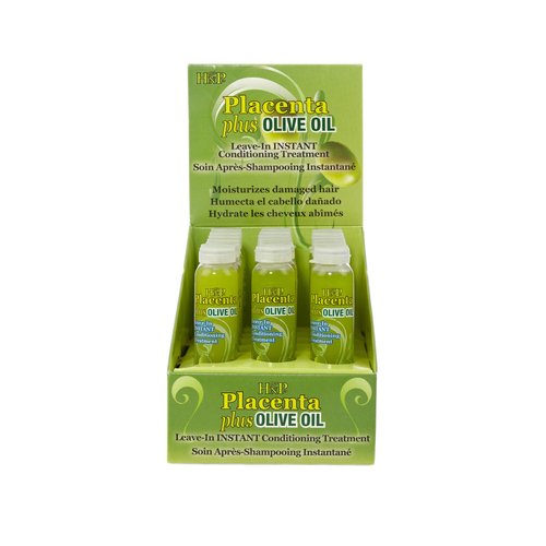 Henna N Placenta Olive Oil Vial Leave-In Instant Conditioning Treatment (5/8oz Pack of 18)