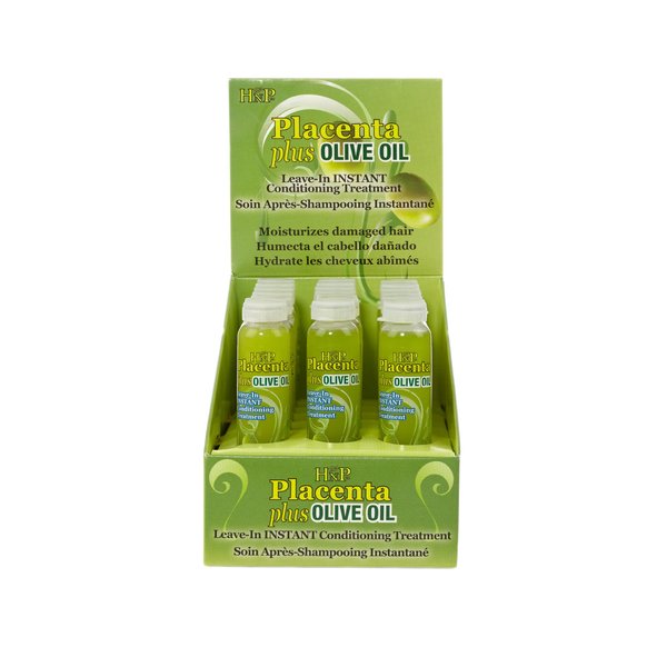 Henna N Placenta Olive Oil Vial Leave-In Instant Conditioning Treatment (5/8oz Pack of 18)