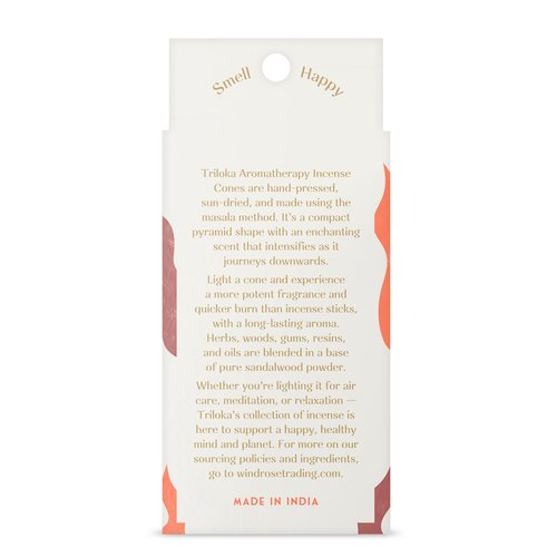 Triloka Incense Cones, Sandalwood Fire, 20 Grams