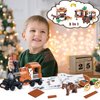 3in1 Train Horse Carriage Building Kit, Horse Stable and Animal Horses, Inn and Carriage with Horn Decoration, Creative Western Cowboy Themed Gifts for Boys Ages 6 Years and Up, 212 Pcs