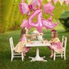 Princess Balloons for 4th Birthday Decorations Girl, Pink Birthday Balloon Pink Number 4 Balloons Foil Balloon for Princess Birthday Party Decorations Supplies