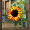 BOXCASA Sunflower Gifts Stained Glass Window Hangings,Sunflower Suncatcher Best Teacher Gifts for Women,Sunflower Decor Suncatcher for Window,Home Decor,Gift for Teacher Mother Grandma