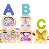 Wooden Alphabet Paired Puzzle for Kids Ages 3-5, ABC Letters Sight Words Puzzles Montessori Toys Educational STEM for Preschool Boys Girls