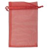 TheDisplayGuys 100-Pack 6x8 Red Sheer Organza Gift Bags with Drawstring, Goodie Bags for Jewelry, Candy Bags, Treat Bags, Wedding Favors Small Mesh Bags