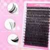FADLASH Lash Extension DIY Kit Lash Clusters D Curl Cluster Lashes with Lash Bond and Seal Cluster Lashes Glue Remover Lash Tweezers for DIY Eyelash Extension at Home（Kit 50D-0.07D-12-18MIX）