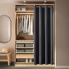 ChrisDowa Blackout Curtains for Doorways and Closets, Thermal Insulated Temporary Room Dividers (1 Panel, Dark Grey, 34 x 80 Inch)