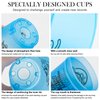 DEWEL Stacking Cup Game with 15 Stack Ways, 24pcs Cup Stacking Set, Sport Stacking Cups BPA-Free Material, Classic Family Game, Great Gift Idea for Stack Games Lover. (Blue & Green)