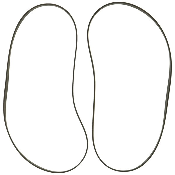 Hoover T-Series Flat Non-Stretch Belt, Pack of 2, AH20065, Black