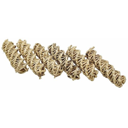 Bonka Bird Toys 1298 Small Vine Ladders Natural Woven Vine Foot Talon Craft Part Cage Toy Chew Shred Conures Amazons African Greys and Other Similar Sized Birds (6 Pack)