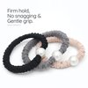 Qooocy Skinny Hair Scrunchies Artificial Pearl Hair Ties Elastics Ponytail Holder No Damage 8 Pack, Black