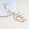 Iaceble Boho Evil Eye Hairclip Barrette Hollow Eye Side Clip Hairpin Gold Eye Hair Clips Pin Metal Evil Eye Hairclips Decorative Hair Accessories for Women and Girls Headdress