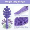 2-Pack Curl Defining Brush for Curly Hair - Flex Scented Detangling Brush - Essential Oil Infused Styling Tool for Wet Dry Thick Natural 3a to 4c Kinky Straight Wavy Hair - Lavender Purple