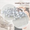 Sooshin Bridal Hair Comb Wedding Hair Accessories for Brides Crystal Wedding Headpiece for Bride and Bridesmaids Rhinestone Hair Accessories for Women and Girls (silver)