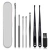 Ear Wax Cleaning Kit, Ear Cleansing, Ear Wax Removal Tool, Easy to Use, Painless Cleaning Spoon, with Storage Box and Cleaning Brush (8Pcs) (White)