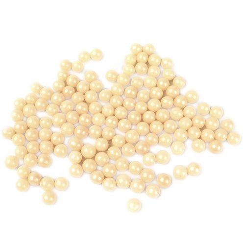 O'Creme Ivory Edible Sugar Pearls Cake Decorating Supplies for Bakers: Cookie, Cupcake & Icing Toppings, Beads Sprinkles For Baking, Certified, Candy Sugar Ball Accents (5mm, 8 Oz)